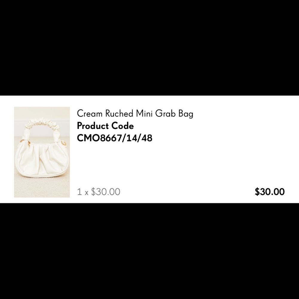 Cream mini bag, Brand PLT.